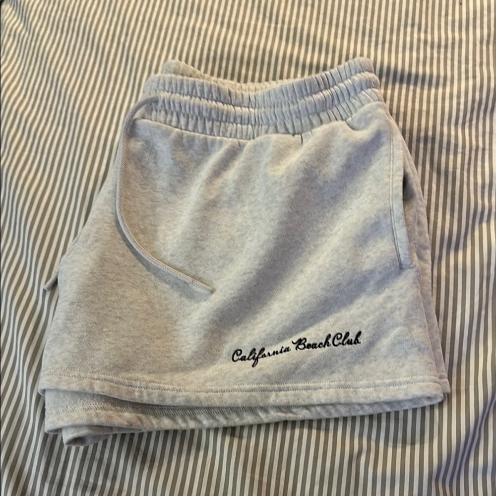 Universal Thread Light Gray Women's Shorts - California Beach Club Embroidery